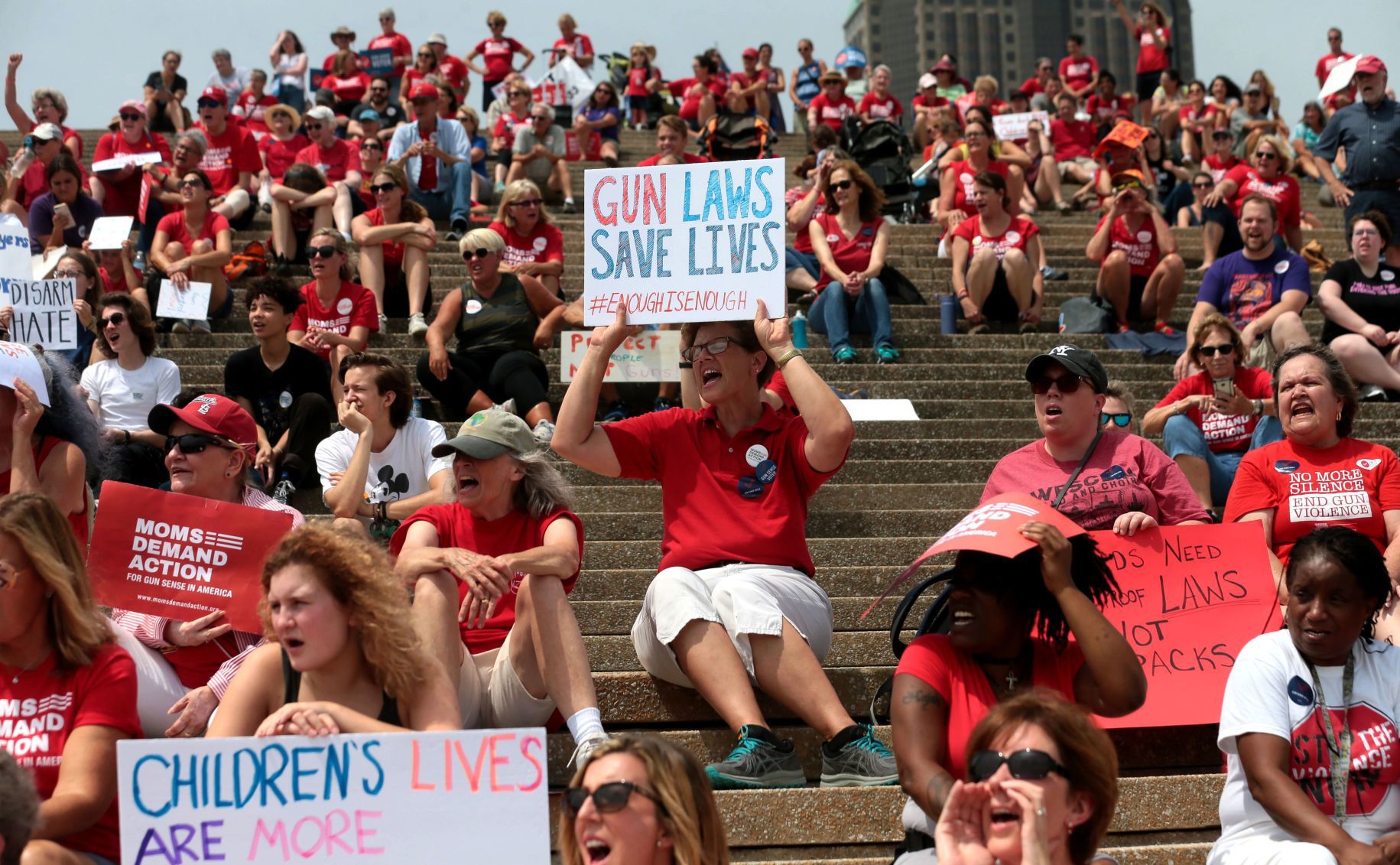 Moms Demand Action for Gun Sense in America rally at Arch grounds